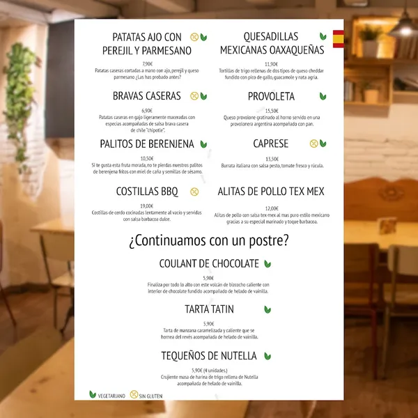 menu 0 of La Fourmi