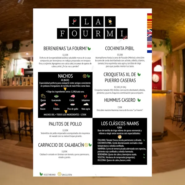 menu 2 of La Fourmi