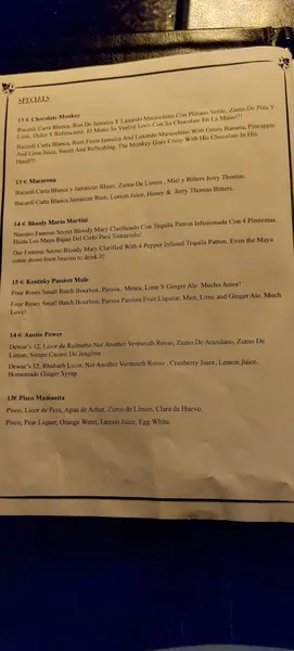 menu 2 of Old Fashioned