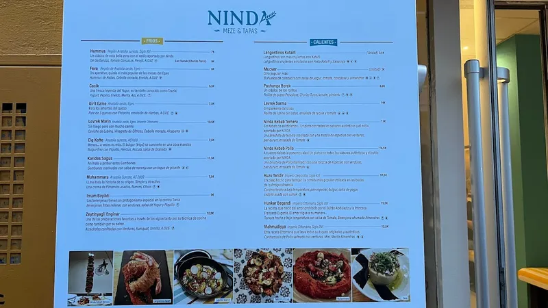menu 1 of Restaurante Ninda | Valencia | Turkish Cuisine | Wine