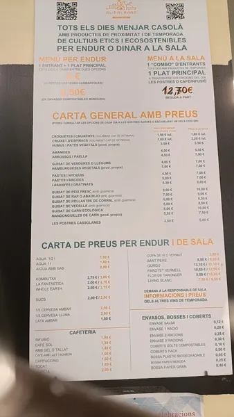 menu 1 of Al-Paladar - Taverna i Take Away