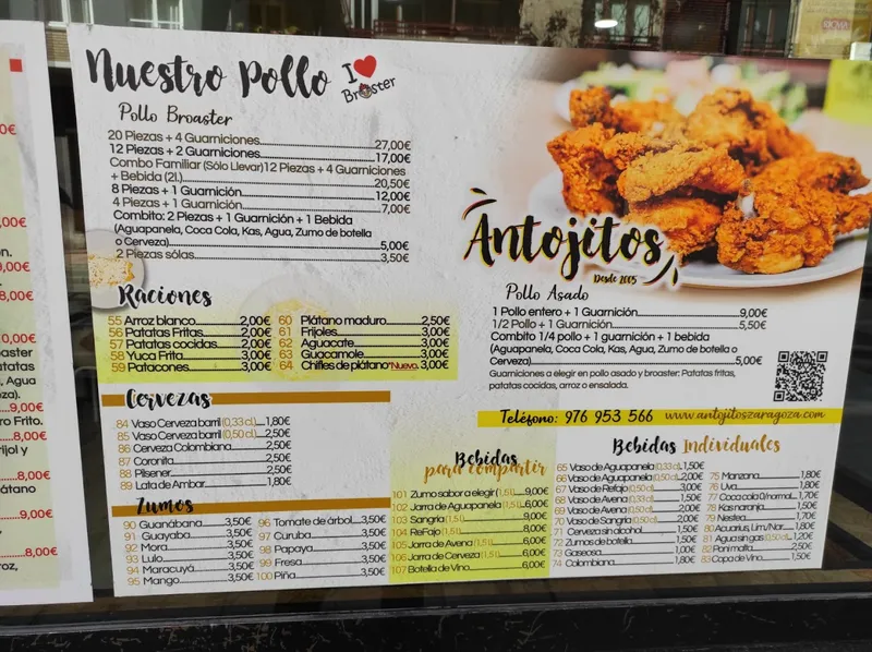 menu 2 of Restaurante Antojitos