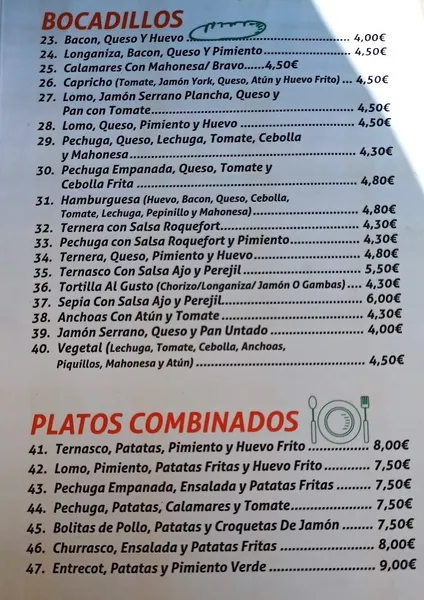 menu 1 of Elfos