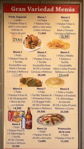 menu 0 of Asador de Pollos Las Delicias