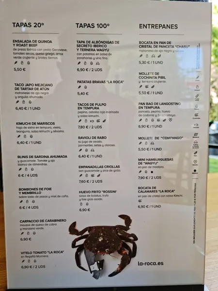 menu 0 of La Roca Pozuelo