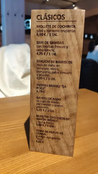menu 2 of La Roca Pozuelo