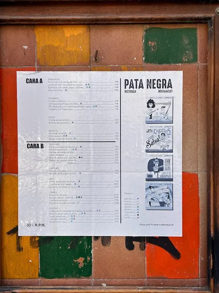 menu 1 of Pata Negra