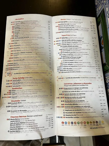 menu 0 of Patio San Eloy