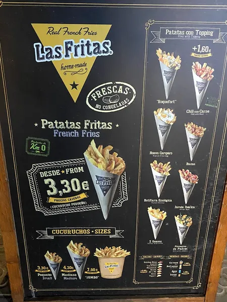 menu 2 of Las Fritas