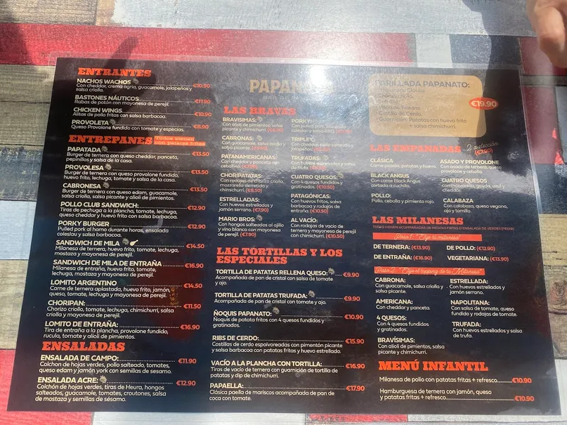 menu 0 of Papanato - Bar de Patatas