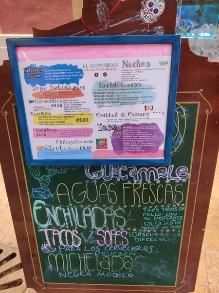 menu 2 of El Guacamole Autentica Comida Mexicana