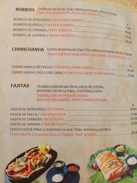 menu 1 of El Grill Teatro Restaurant