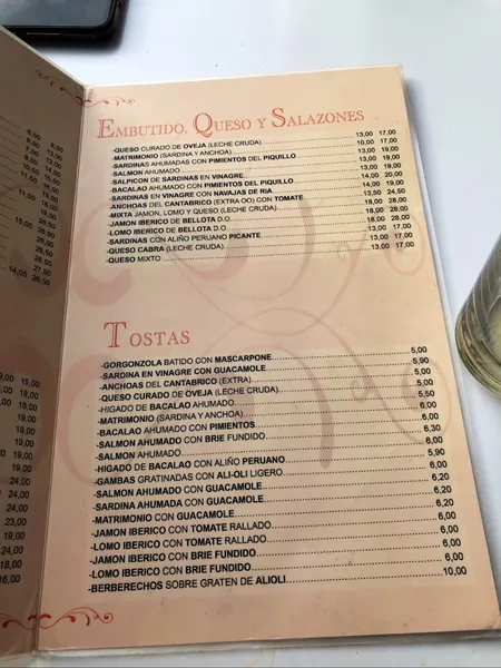 menu 2 of El Enfriador