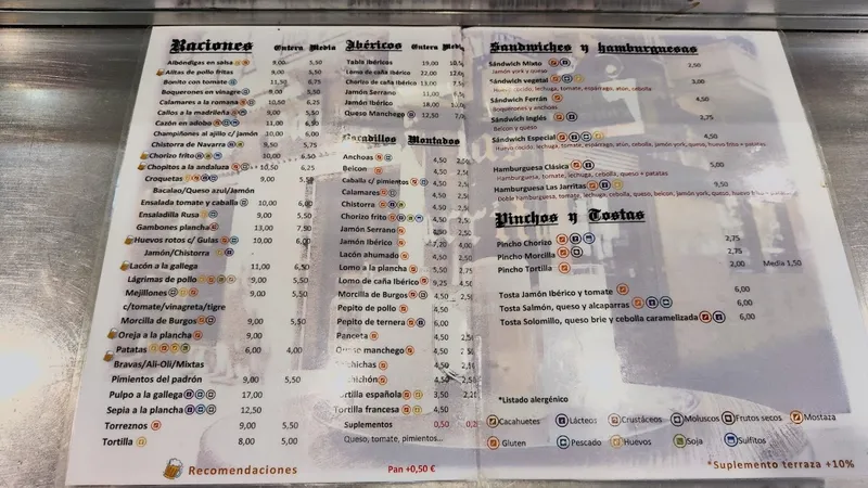 menu 2 of Las Jarritas