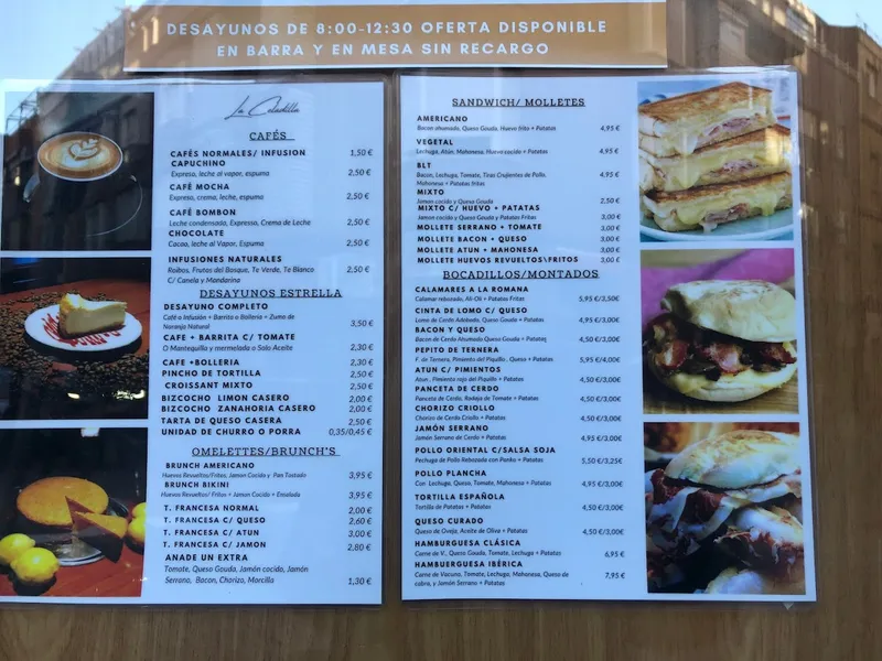 menu 1 of La Celadilla Cafetería - Restaurante