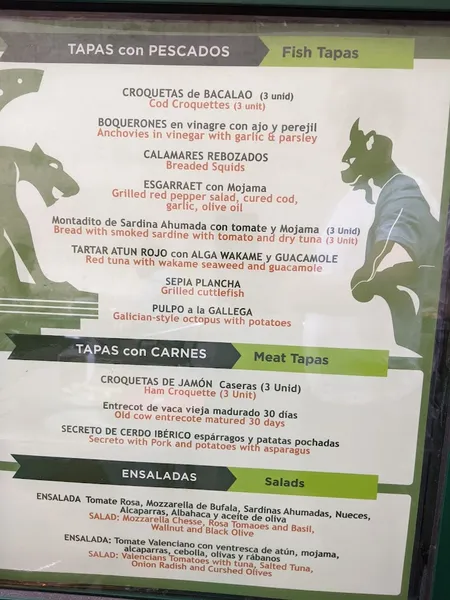 menu 0 of Escalones de la Lonja