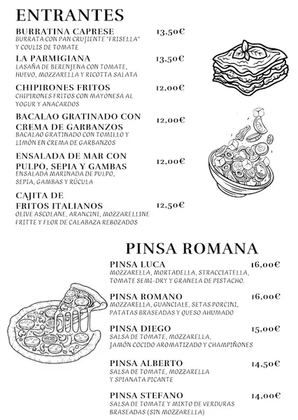 menu 0 of Restaurante PIANO B Food Experience