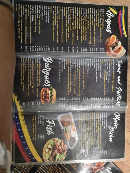 menu 1 of El Arepazo Sevilla