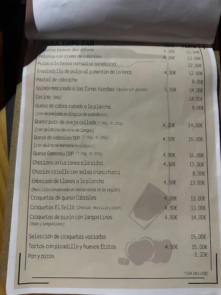 menu 1 of Restaurante El Sella Triana (Sevilla)