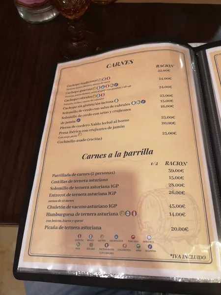 menu 0 of Gascona