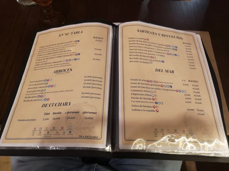 menu 2 of Gascona