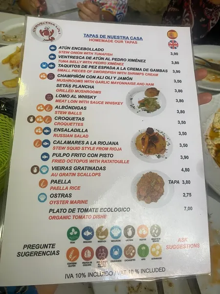 menu 0 of Cerveceria loli.