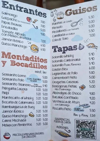 menu 0 of Casa Martín Triana - Tapas Bar Restaurante