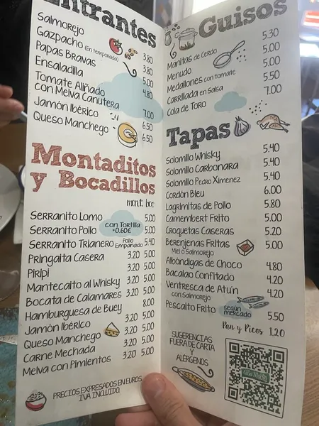 menu 2 of Casa Martín Triana - Tapas Bar Restaurante