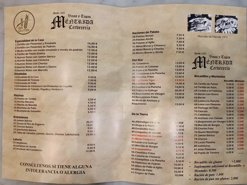 menu 1 of Méntrida