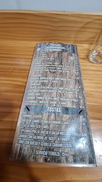 menu 0 of Tapeando