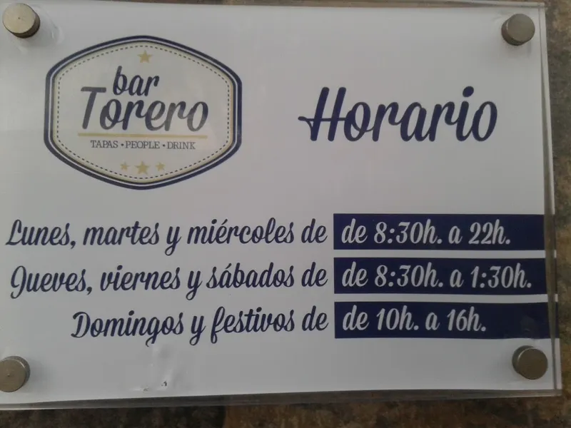 menu 0 of Bar torero
