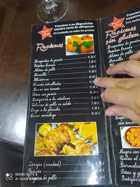 menu 0 of Bar El Rincón de La Morenita
