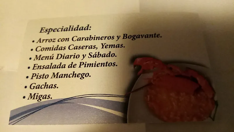 menu 1 of Restaurante La Mancheguita 1978.