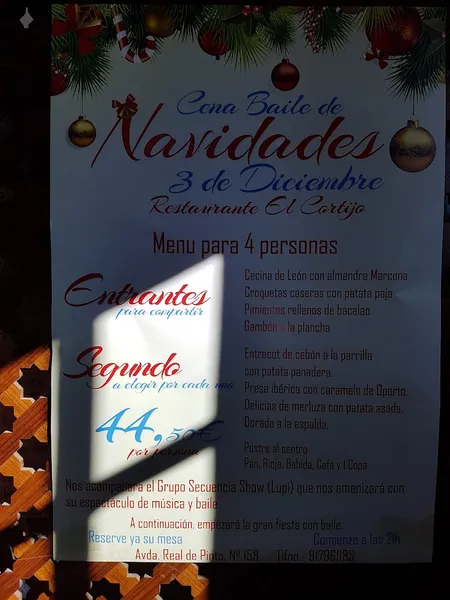 menu 2 of Restaurante El Cortijo