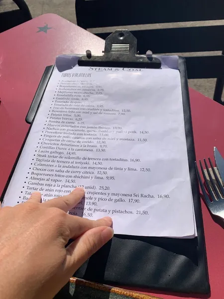 menu 2 of Steam & Coal