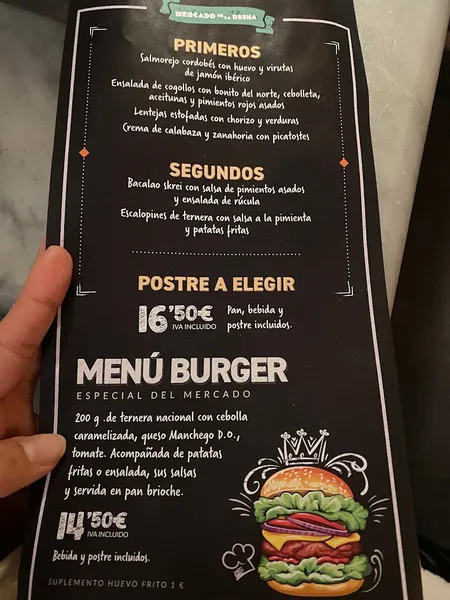menu 1 of Mercado de la Reina 12