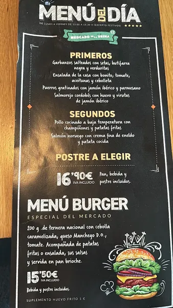 menu 2 of Mercado de la Reina 12
