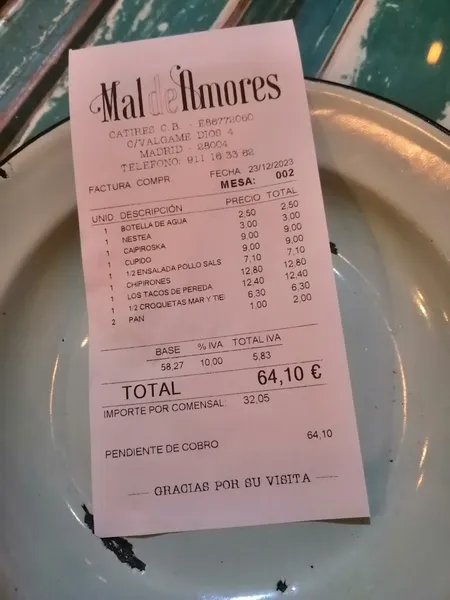 menu 0 of Taberna Maldeamores