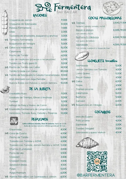 menu 0 of Fermentera