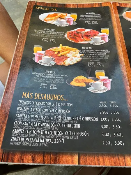 menu 1 of Taberna La Española