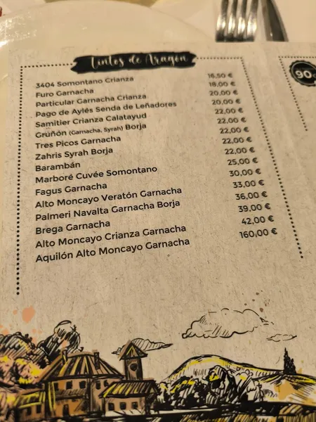 menu 2 of Mesón Martín