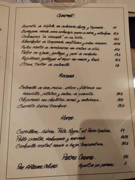 menu 1 of Casa Macareno