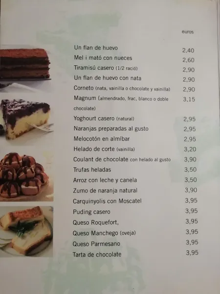 menu 1 of Restaurant Il Giardinetto Di Gracia