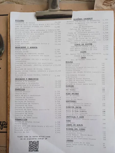 menu 0 of Asador La Cabaña