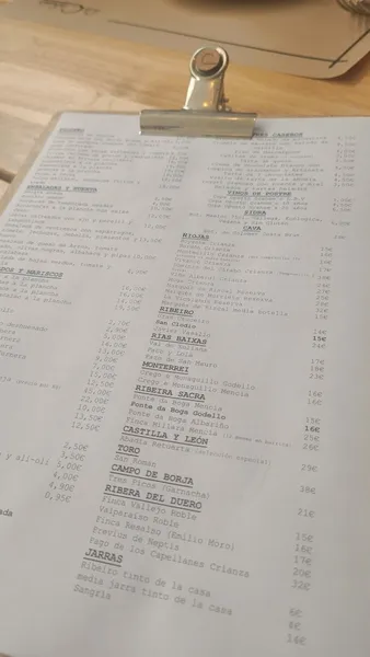 menu 1 of Asador La Cabaña