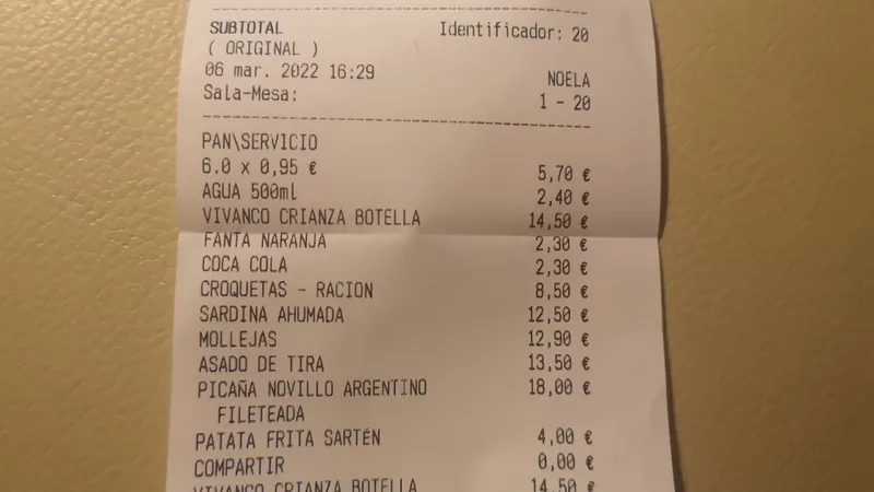 menu 2 of Beautiful parrilla