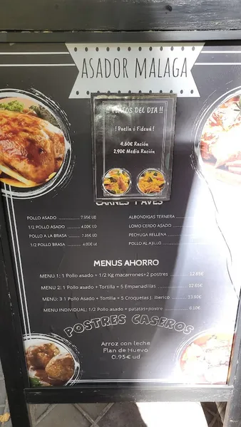 menu 2 of Asador Málaga