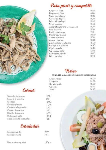 menu 1 of Mar i Terra