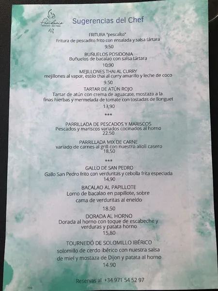 menu 2 of Mar i Terra