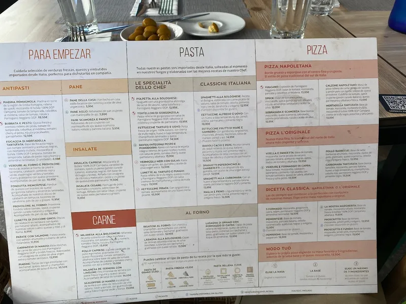 menu 0 of Ginos